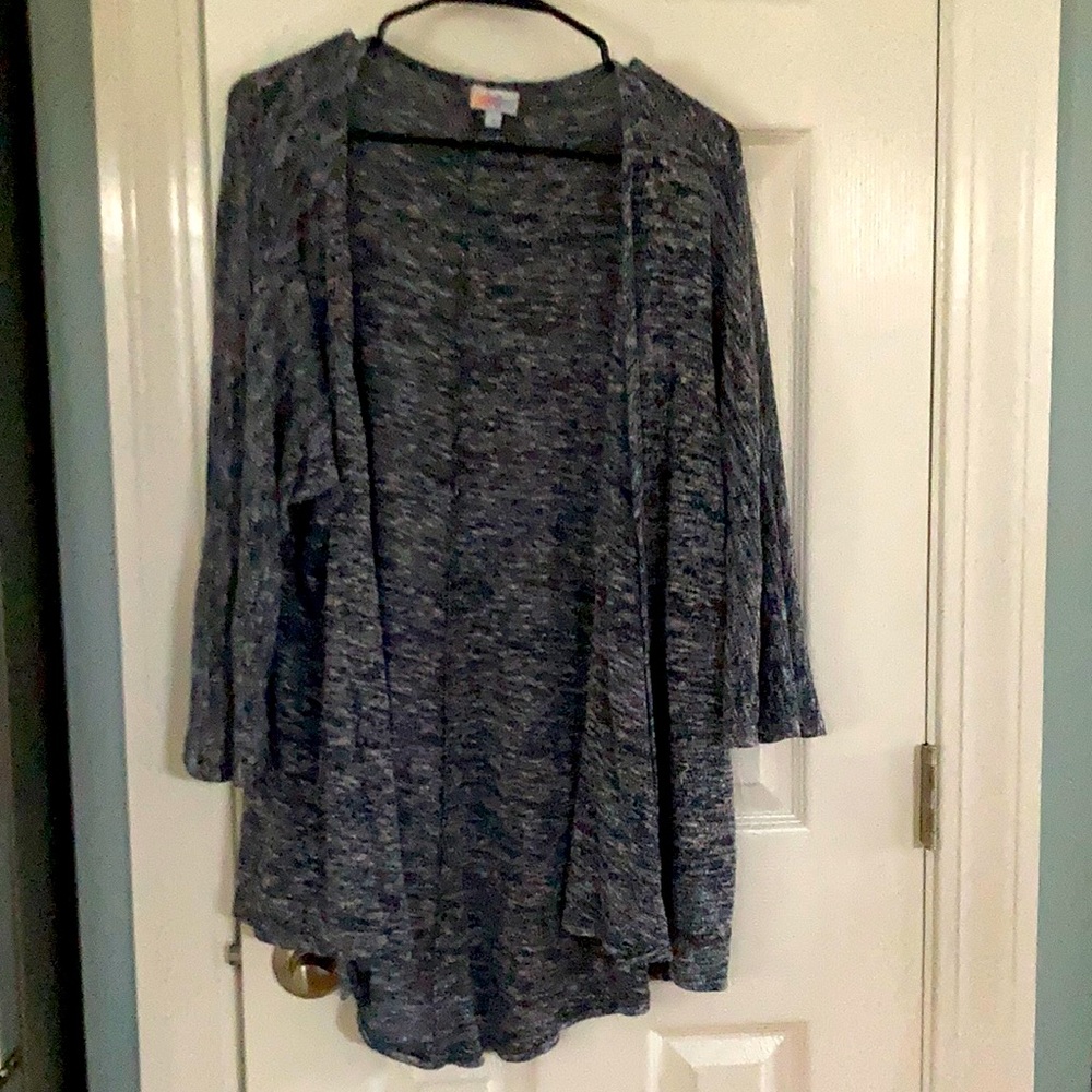 Navy and White Lularoe Cardigan